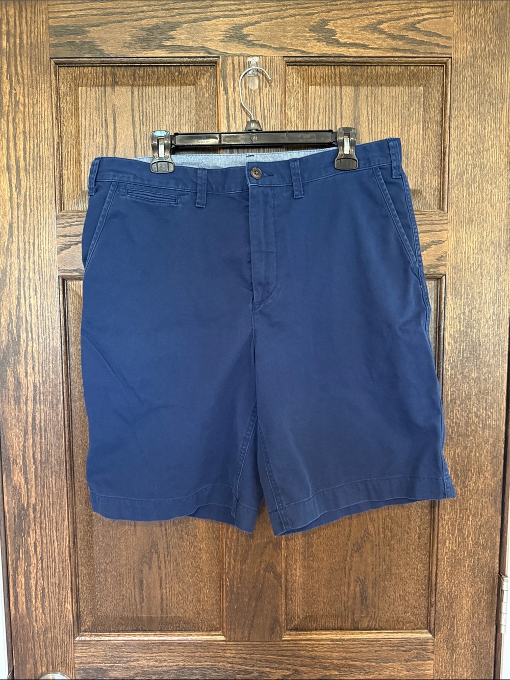 Polo by Ralph Lauren Navy Flat-Front Cotton Shorts Relaxed Fit Waist 34